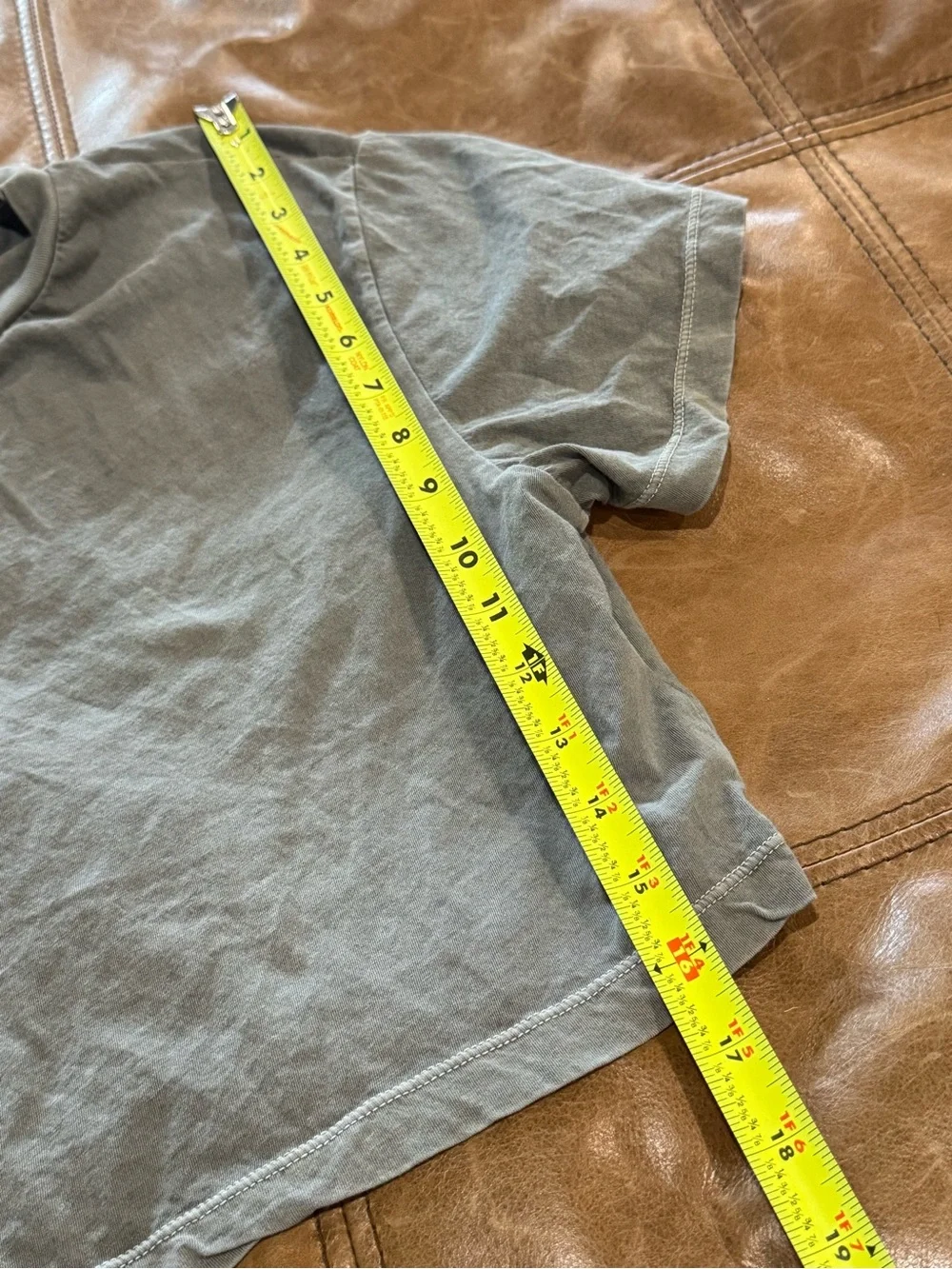 MATE the Label Organic Cotton Relaxed Crop Tee Forest Medium - Picture 4 of 7